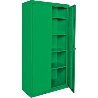 Sandusky Lee Commercial Grade All Welded Steel Cabinet — 36in.W x 18in.D x 78in.H, Green, Model# CA41361878-A8  Storage Cabinets