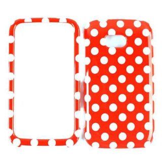 ACCESSORY HARD SNAP ON CASE COVER FOR NOKIA LUMIA 822 DOTS ORANGE Cell Phones & Accessories