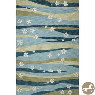 Hand tufted Christopher Knight Home Blue/ Green Springtime Area Rug (5 X 76)