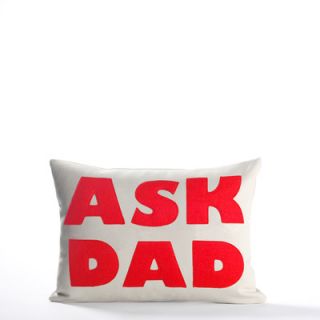 Alexandra Ferguson Ask Dad Pillow ASKD 104 Color Stone / Red