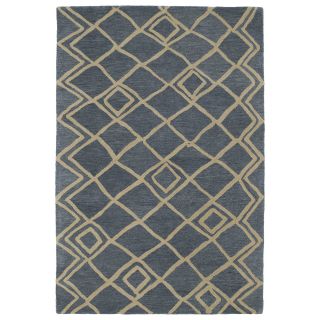 Hand tufted Utopia Lucca Blue Wool Rug (5 X 8)