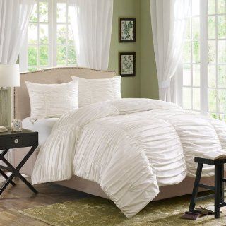 Home Essence Cambria 3 Piece Comforter Set, King, White   Designer Comforter