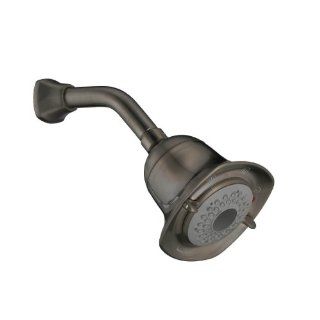 American Standard 1660.833.068 Flowise Square 3 Function Water Saving Showerhead With Arm, Blackened Bronze   Fixed Showerheads  
