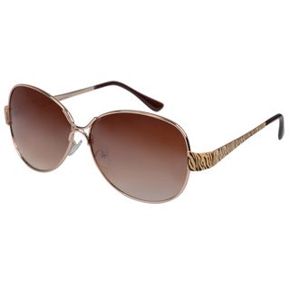 Journee Collection Womens Oversized Gold Fashion Sunglasses