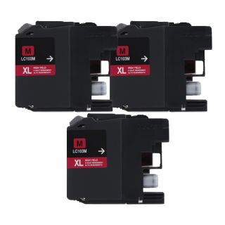 Brother Lc103 Magenta Compatible Ink Cartridge (remanufactured) (pack Of 3)