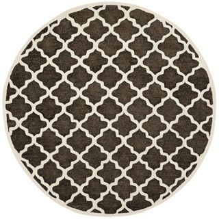 Safavieh Precious Charcoal Handmade Polyester/ Wool Area Rug (6 Round)