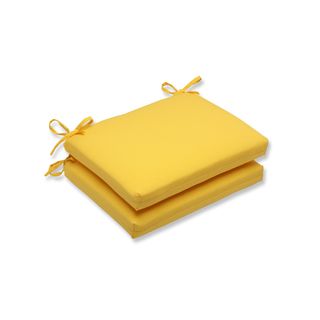Pillow Perfect Outdoor Yellow Squared Corners Seat Cushion (set Of 2)