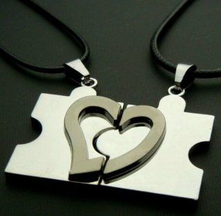 SALE OUT Limited STOCK 2014 model TF851  Heart Puzzle Couples Alloy Pendant Necklace Punk Lover Health & Personal Care