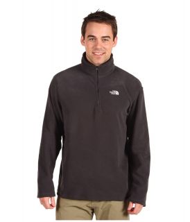 The North Face TKA 100 Microvelour Glacier 1/4 Zip Mens Long Sleeve Pullover (Gray)