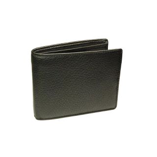Castello Black Nappa Leather Flip Billfold Wallet
