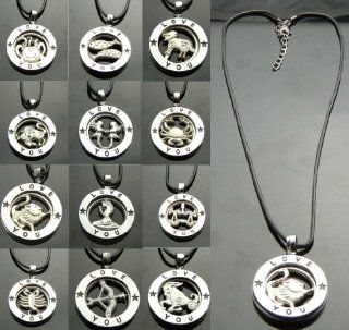 SALE OUT Limited STOCK 2014 model TF853A   2 pcs of 12 Signs of Zodiac Pendant Necklace Couple Lover   U Select Health & Personal Care