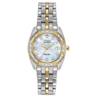 Ladies Citizen Eco Drive™ Silhouette Two Tone Stainless Steel Watch