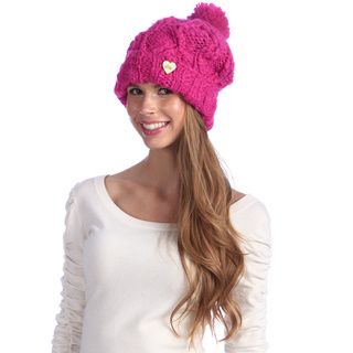 Ctr Chaos Thermal Regualtion Chaos Womens Pink Chunky Knit Pom Beanie Pink Size One Size Fits Most