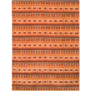 Safavieh Hand knotted Nepalese Rust/ Multi Wool/ Silk Rug (8 X 10)