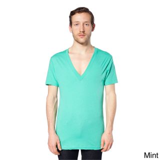 American Apparel American Apparel Unisex Sheer Jersey Deep V neck T shirt Green Size XS