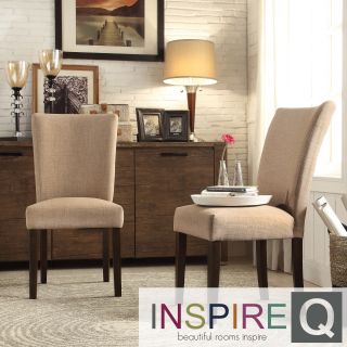 Inspire Q Catherine Tan Linen Parsons Dining Chair (set Of 2)