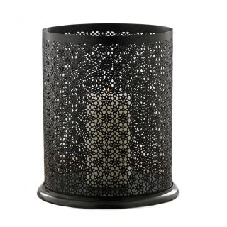 Geometric Black Iron Chimney Lantern