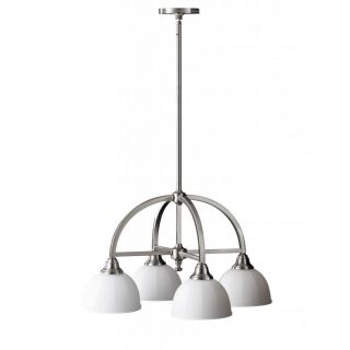 Perry 4 light Brushed Steel Chandelier