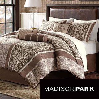 Madison Park Madison Park Ariana 7 piece Comforter Set Brown Size Queen