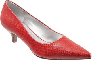 Trotters Paulina   Red Snake Embossed Leather