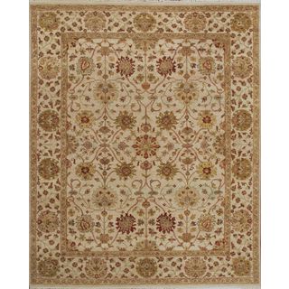 Hand knotted Ziegler Beige Vegetable Dyes Wool Rug (8 X 10)