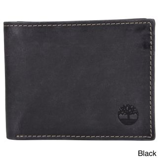 Timberland Mens Genuine Solid patterned Leather Bifold Passcase Wallet