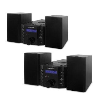 Magnasonic MAG MS857 CD Player Stereo Speaker Micro System with Alarm Clock, AM/FM Radio and Auxiliary Input for  Players   Bonus Pack of 2  Digital Cameras  Camera & Photo