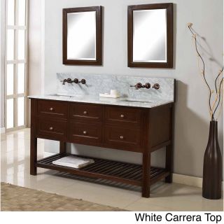 Direct Vanity Sink Mission Spa 60 inch Dark Brown Premium Double Vanity Sink Cabinet White Size Double Vanities