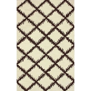Nuloom Hand tufted Modern Trellis Wool Beige Rug (5 X 8)