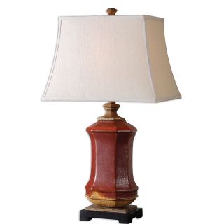 Fogliano Rustic Red Ceramic Table Lamp