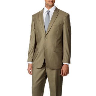 Caravelli Caravelli Italy Mens Superior 150 Tan 2 button Suit Tan Size 36R