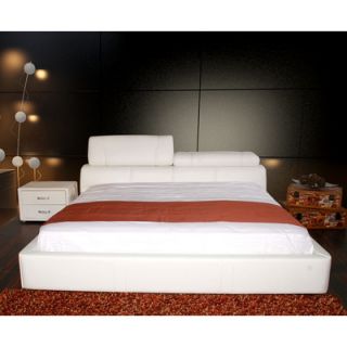 Casabianca Furniture Cannes Platform Bed CB/D155 KW / CB/D155 KB Finish Whit