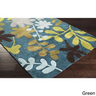 Surya Carpet, Inc. Hand tufted Floral Contemporary Area Rug (8 X 11) Green Size 8 x 11