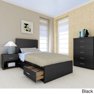 Sonax Sonax 2s 0x1 lwb Single size 3 piece Storage Bed Set Black Size Twin