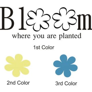 Alphabet Garden Designs Bloom Where Planted Wall Decal child056