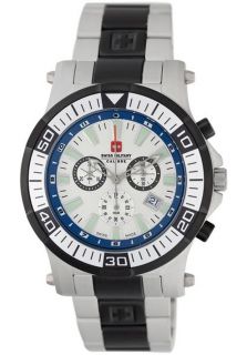 Swiss Military Calibre 06 5H1 04 003  Watches,Mens Hawk Chronograph White Dial Silver Tone Stainless Steel, Casual Swiss Military Calibre Quartz Watches