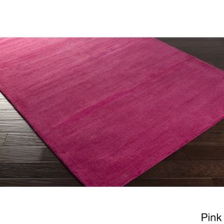Surya Carpet, Inc. Hand loomed Owens Casual Solid Area Rug (8 X 11) Pink Size 8 x 11