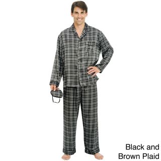 Del Rossa Mens Classic 3 piece Satin Pajama Set