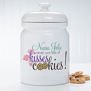 Personalized Cookie Jars   Kisses & Cookies