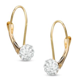 crystal ball leverback earrings in 14k gold $ 79 99 buy one get one 50