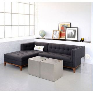 Gus Modern Atwood Sectional ECSCATWO Color Urban Tweed Ink, Orientation Lef