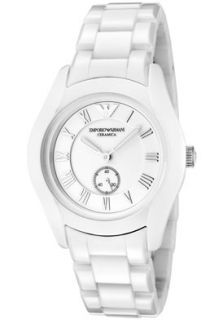 Emporio Armani AR1405  Watches,Womens Ceramica White Dial White Ceramic, Casual Emporio Armani Quartz Watches