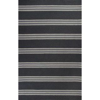 Hand tufted Christopher Knight Home Charcoal/ Grey Stripe Wool Area Rug (33 X 53)