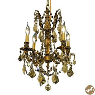 Christopher Knight Home Zurich 4 light Royal Cut Gold Crystal And French Gold Chandelier