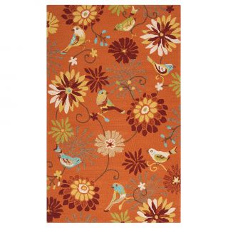 Hand hooked Lucy Transitional Floral Indoor/ Outdoor Area Rug (8 X 10)