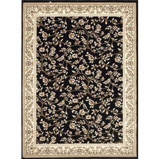 Wilton Black Floral Rug (27x710)