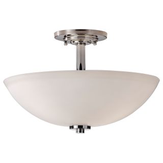 Malibu 3 light Polished Nickel Indoor Semi flush Mount