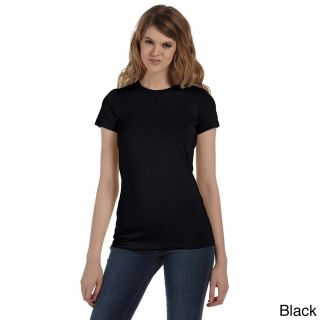 Bella Bella Womens Crew Neck Cotton T shirt Black Size XXL (18)