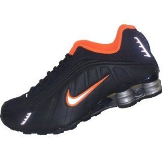 Nike Shox R4 (Kids)   Black / Metallic Silver Total Orange, 6.5 M US Running Sneaker Shoes