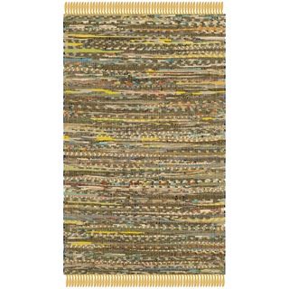 Safavieh Hand woven Rag Rug Yellow Cotton Rug (26 X 4)